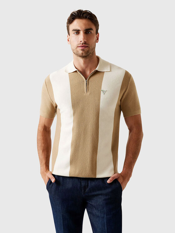Поло-шърт от вълнен бленд с цип - 1