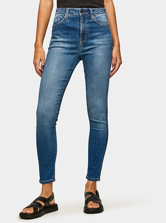 Скини дънки DION с избелен ефект - 1