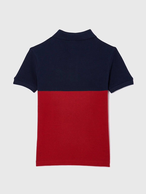 Contrast logo-accent polo shirt  - 2