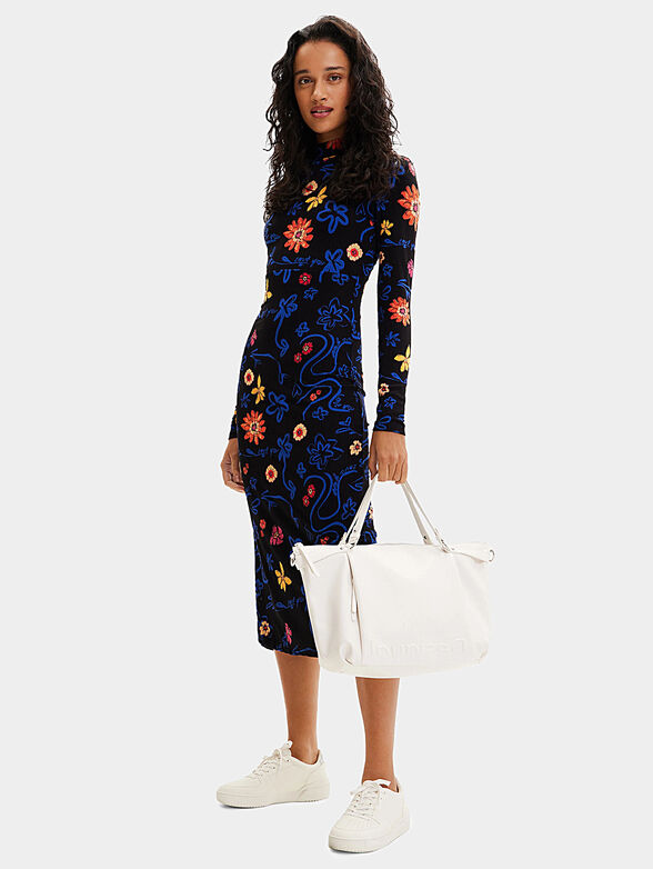 LILA turtleneck dress with floral print - 6