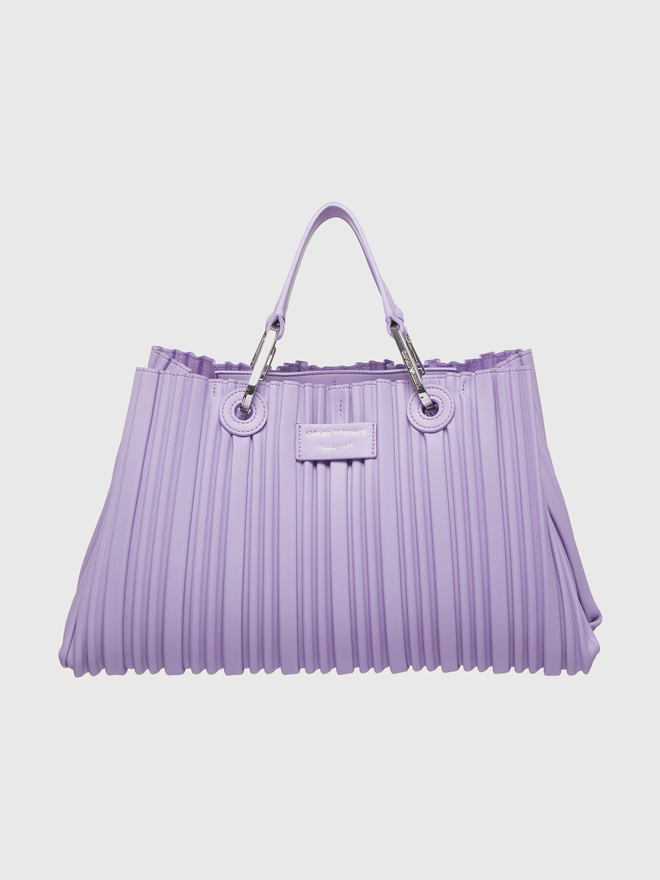 Large purple bag with carrier bag brand EMPORIO ARMANI