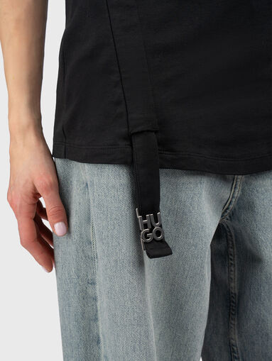 Daqua cotton T-shirt with asymmetrical hem - 5