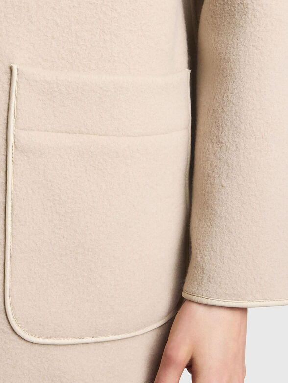 Hooded wool and cashmere coat - 6