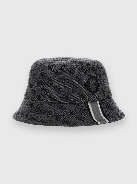 Шапка тип бъкет с монограмен принт - 1