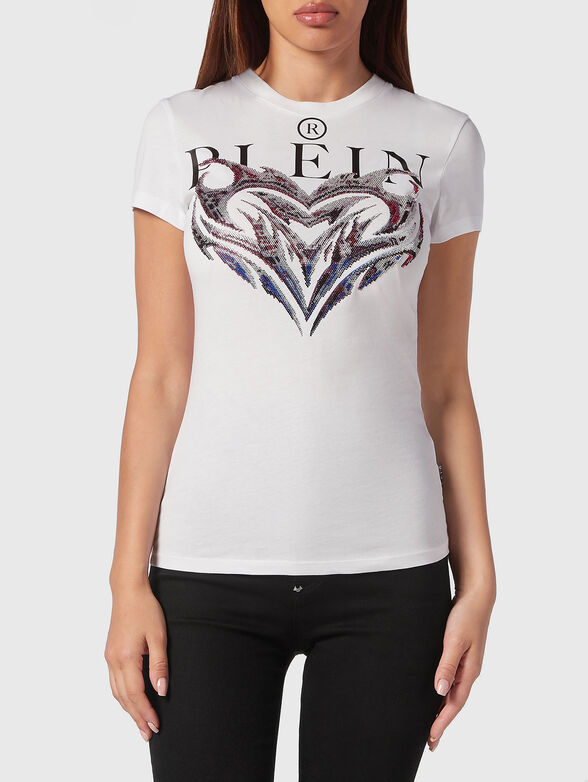  SEXY PURE T-shirt with print and rhinestones - 1