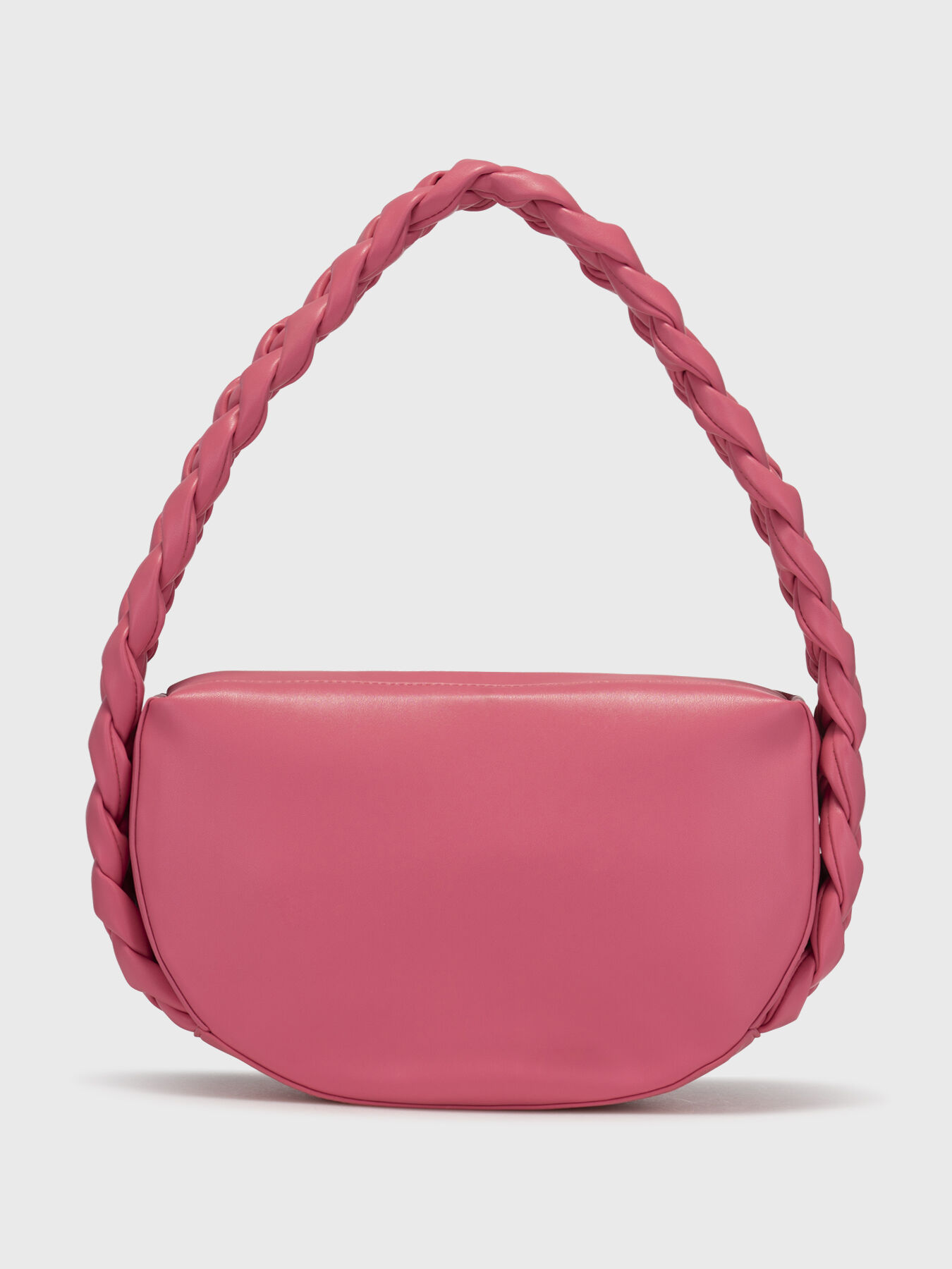 Pink bag with intertwined handle brand LIU JO