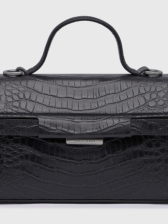 Leather bag with croco effect - 3