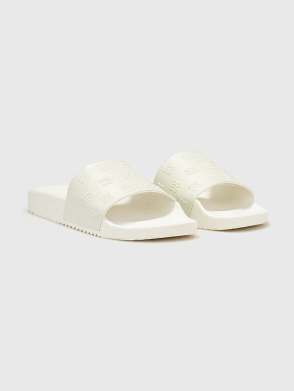 Black beach slippers with logo - 2