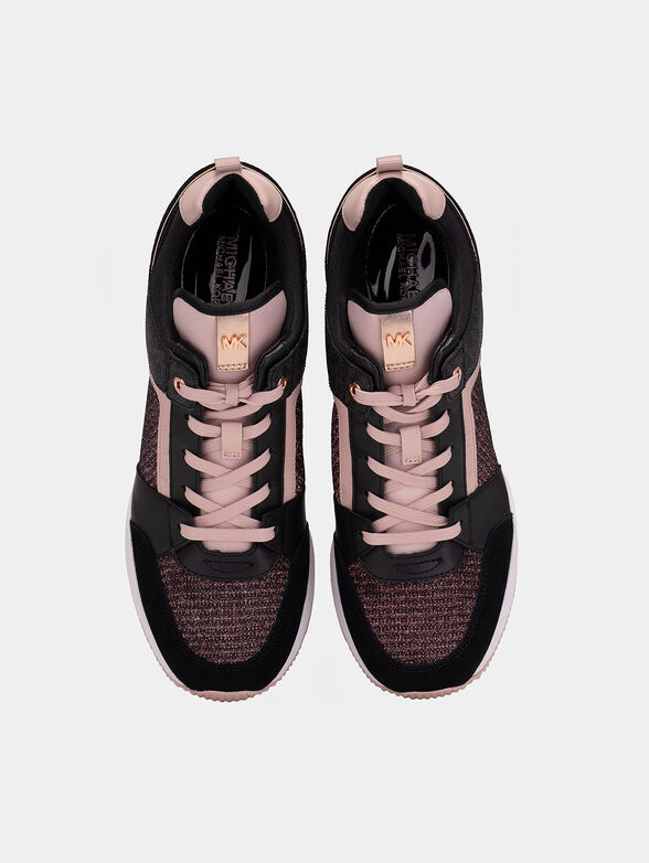 GEORGIE sneakers with shiny threads in rose gold - 6