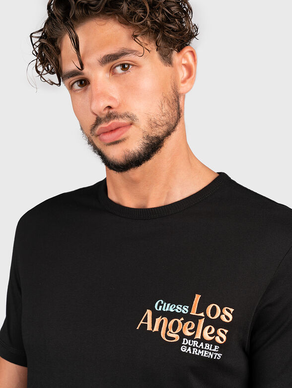 LOS ANGELES cotton T-shirt with embroidery - 4