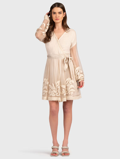 ODETTE silk dress with belt - 5