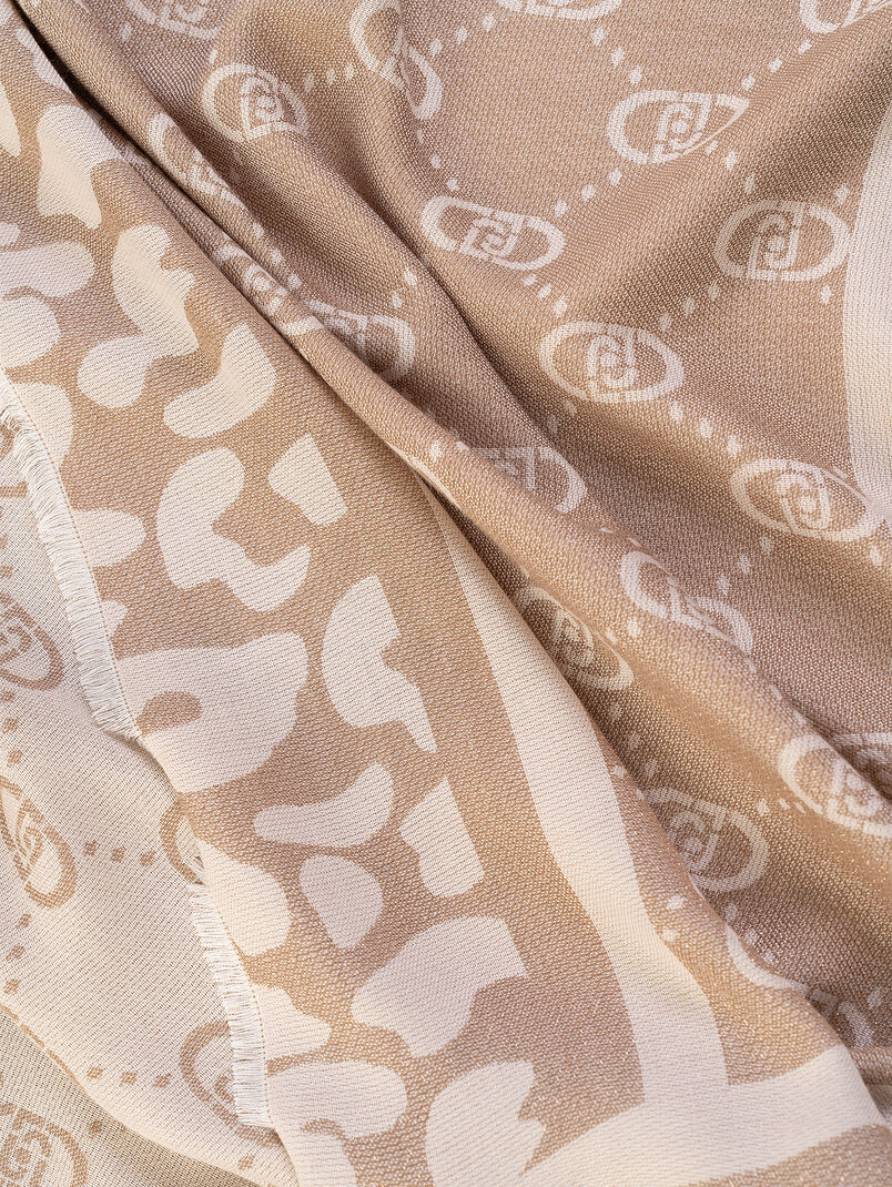 Long scarf with accent print  - 3