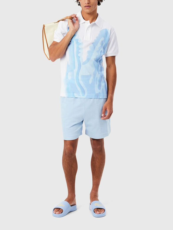 Cotton polo shirt with print - 2