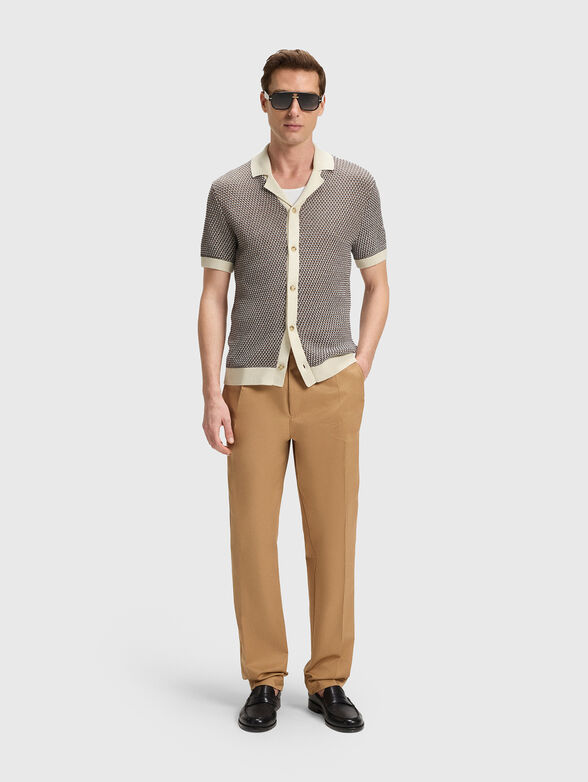 Cotton vest with short sleeves and buttons - 2