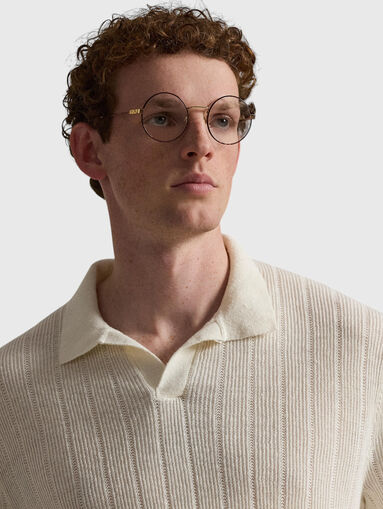 Short-sleeved linen polo shirt - 4