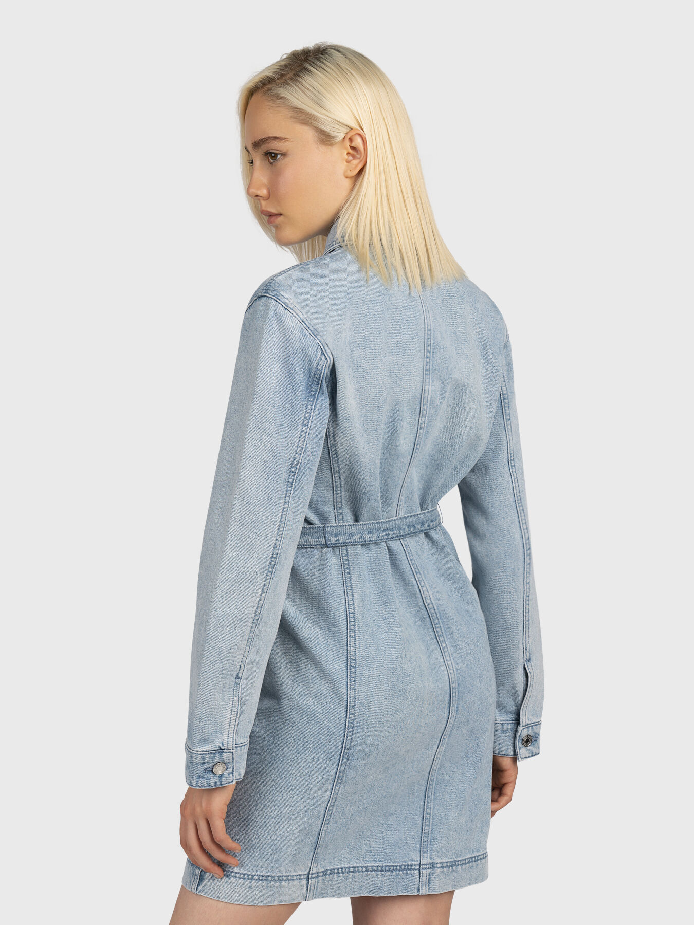 Denim shirt dress with belt brand MICHAEL KORS