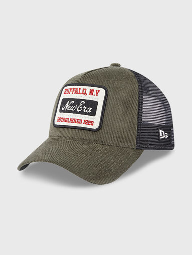 Green denim hat with contrast accent - 4