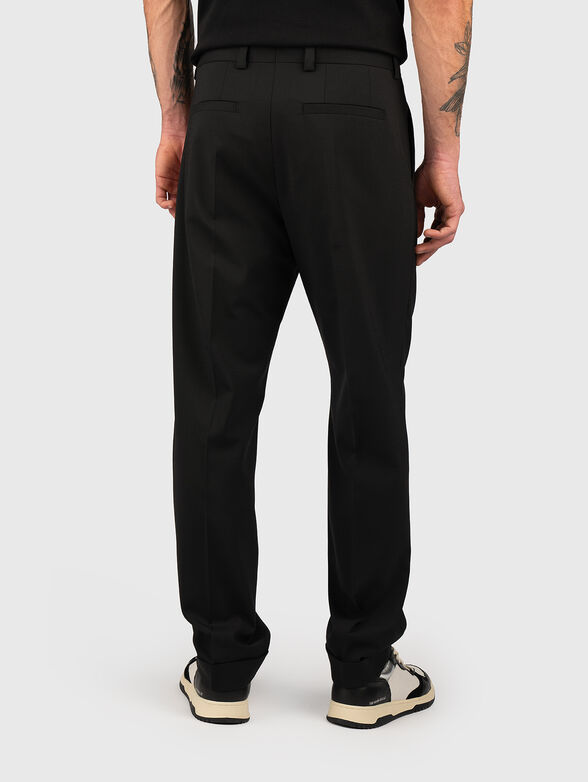 Black wool blend trousers - 2