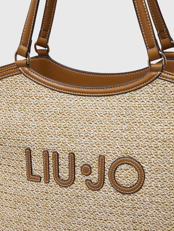 Large raffia tote bag - 5