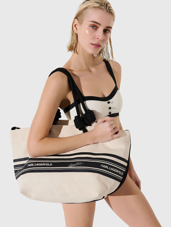 Beach bag with logo print - 2