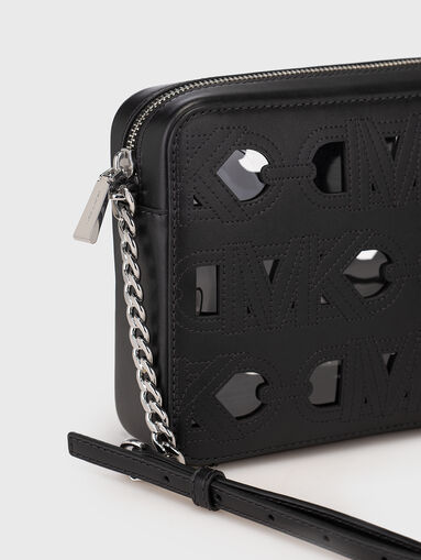 Perforated logo-detail crossbody bag  - 5