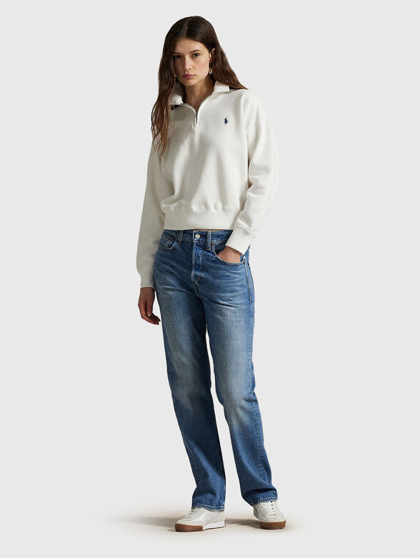 High-neck sweatshirt with zip - 2