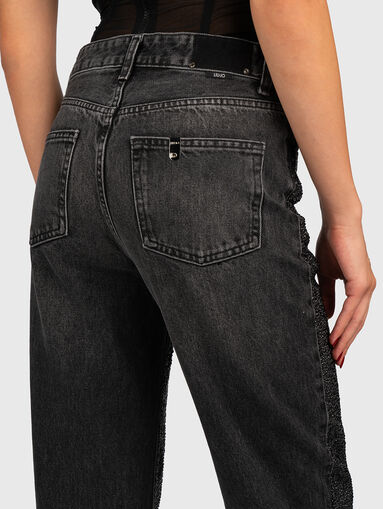Black jeans with rhinestones - 3