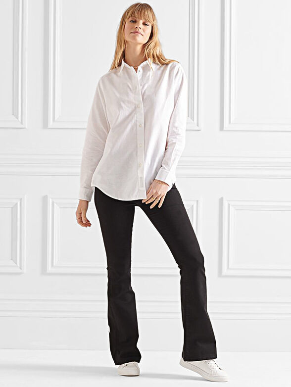 Linen shirt with long sleeves  - 2