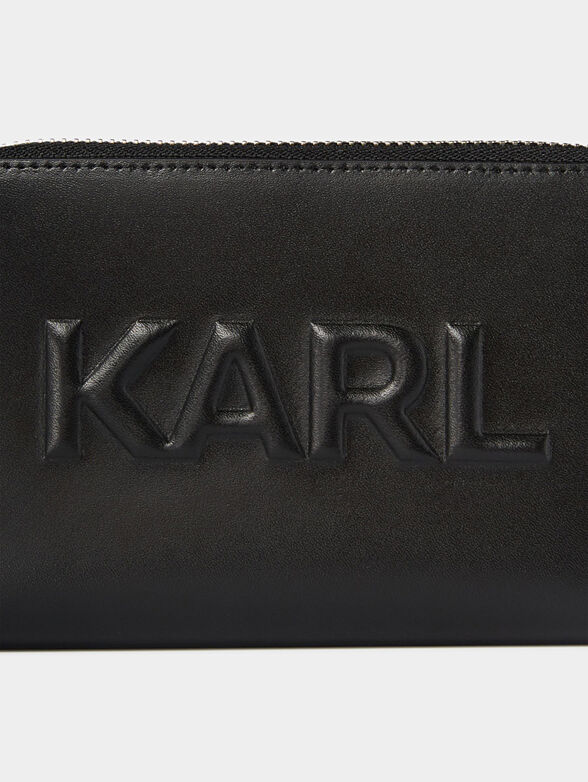 K/KARL SEVEN Black leather wallet - 4