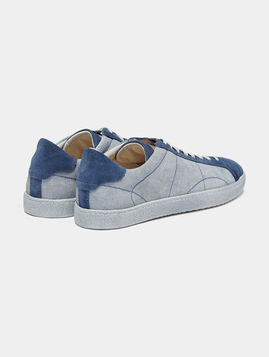 Blue sneakers with suede details - 3