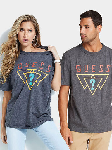 Unisex t-shirt in blue color with logo - 5