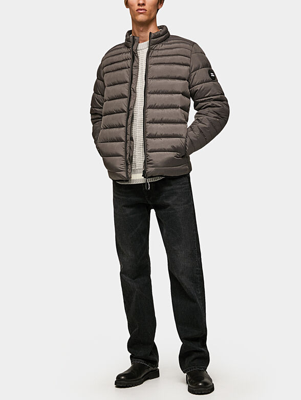 JACK black padded jacket with logo detail - 4