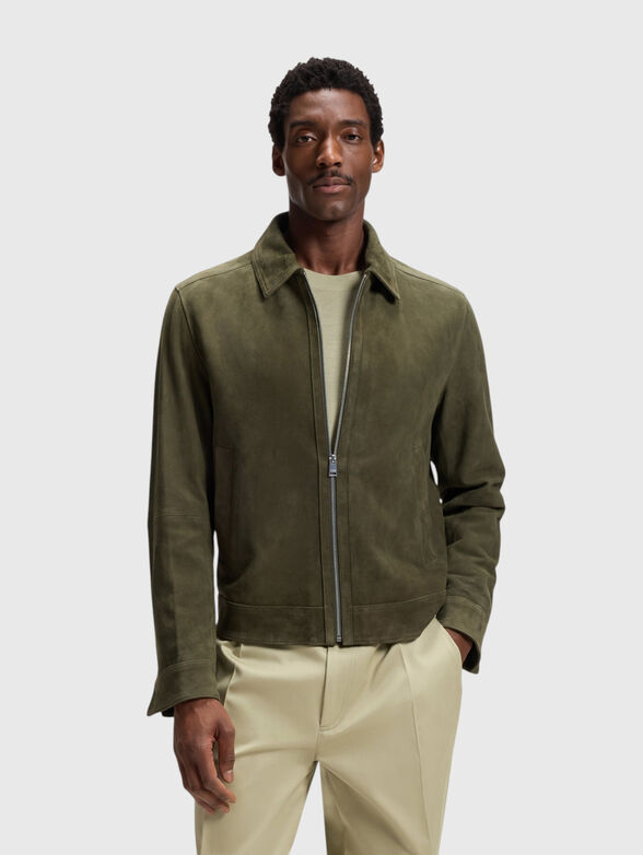 Green suede jacket - 1