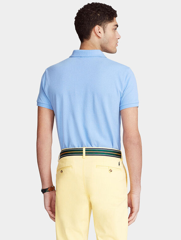 Skyblue cotton polo-shirt - 2
