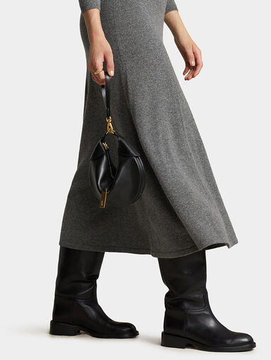 Small leather black bag - 5