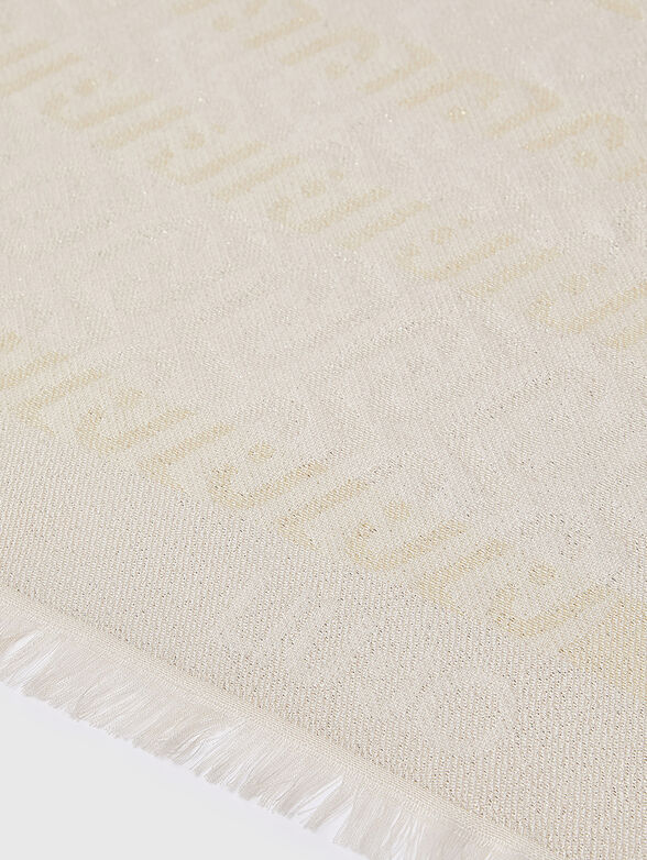 Jacquard scarf with a monogram print - 3