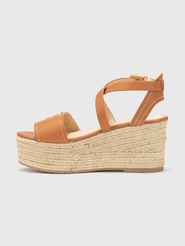 BALI 01 leather sandals in brown - 4