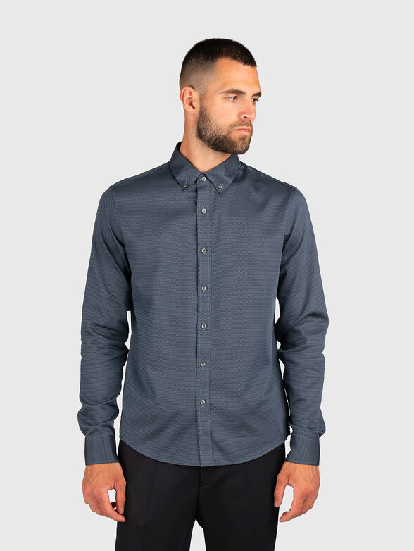 DOBBY long sleeve cotton shirt - 1