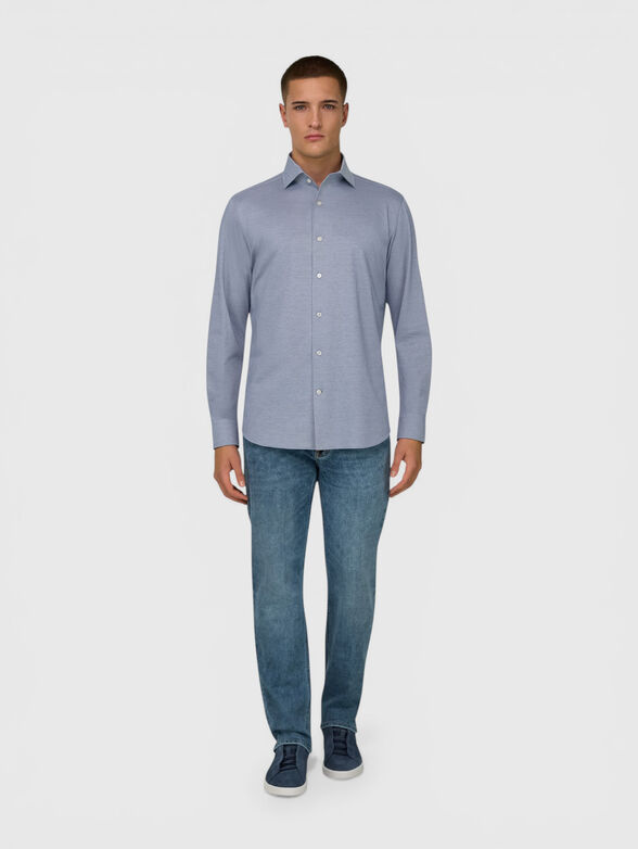 Long sleeved cotton blend shirt - 2