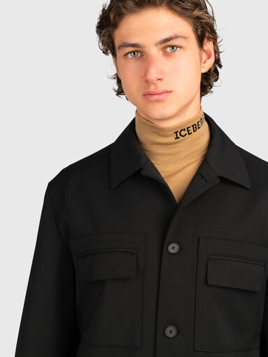 JULIANO black wool blend jacket - 5