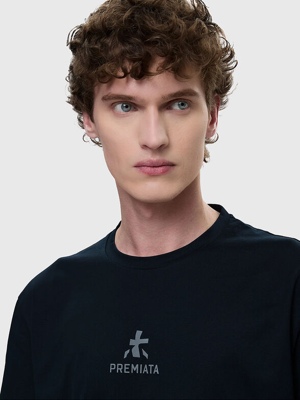 Dark blue cotton T-shirt - 3