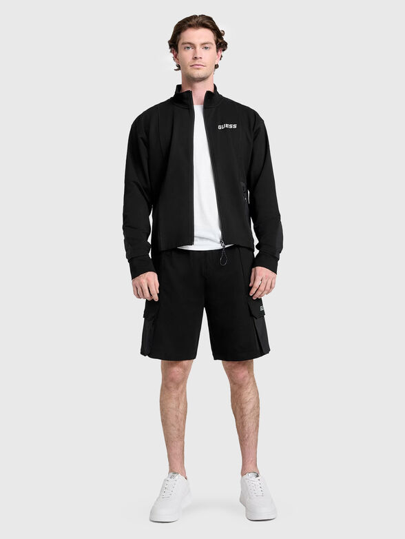 Black sweatshirt with zip - 2