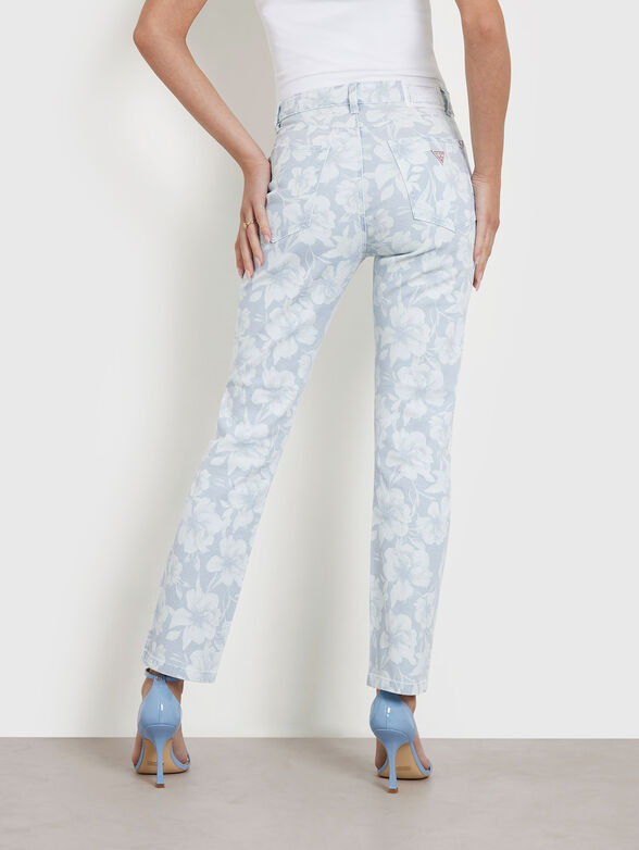 GIRLY light blue jeans with floral print - 2