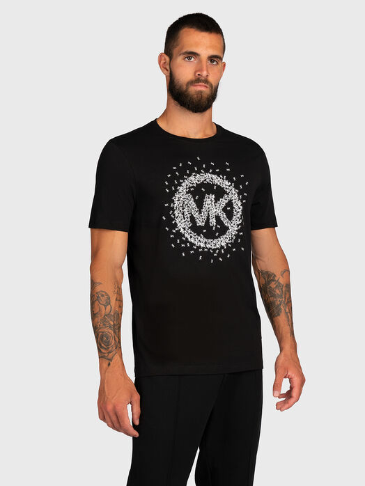 Cotton T-shirt with contrast logo