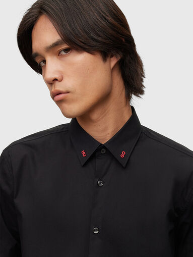 ERMO black cotton blend shirt - 5