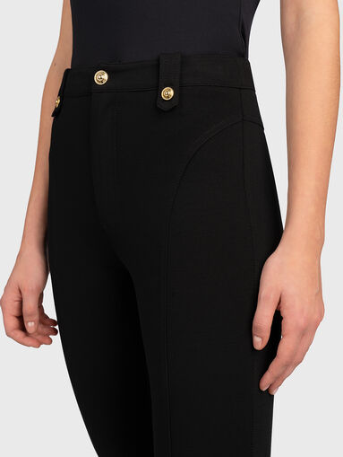 Black pants with gold buttons - 3