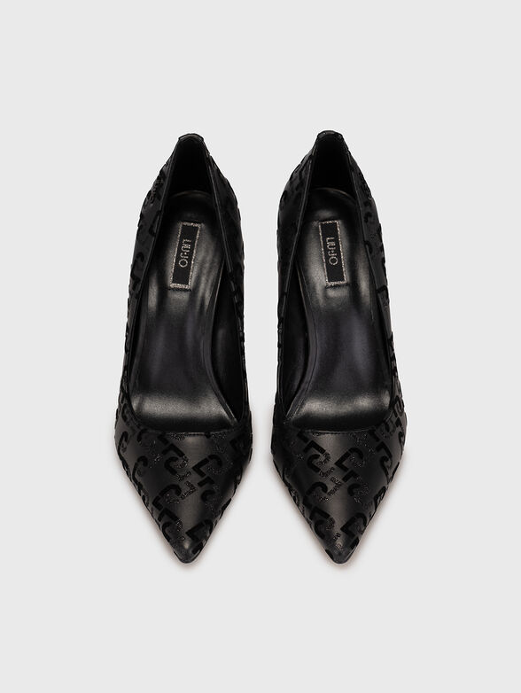 DANA 03 high-heeled shoes with monogram logo print - 6