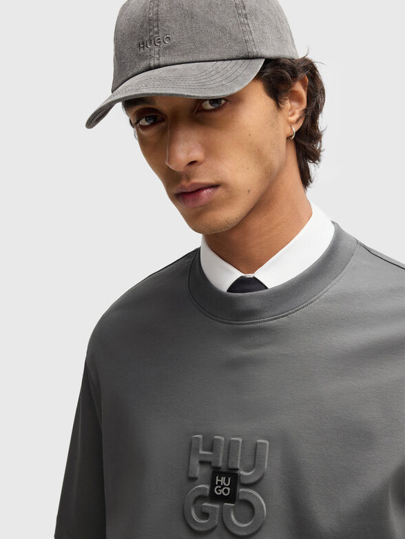 Cotton T-shirt with logo - 4