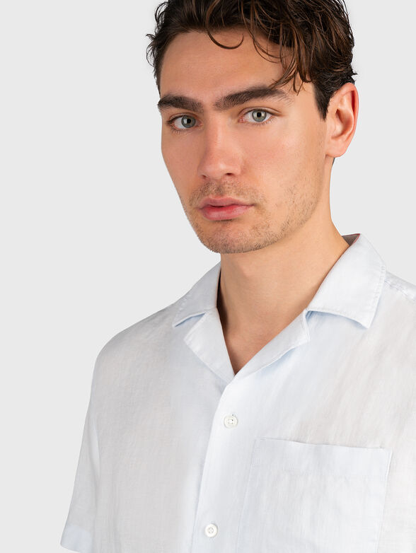 ELLINO short sleeved linen shirt - 4