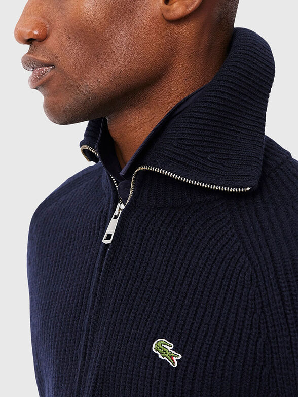 Wool cardigan with zip - 4